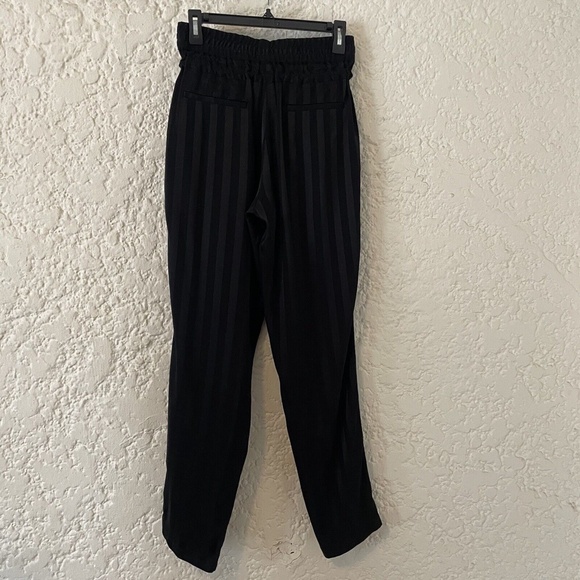 The Kooples Loose Black Viscose Trousers w/ Stripes, Size 2 (Medium) Silky Pant - Picture 9 of 10